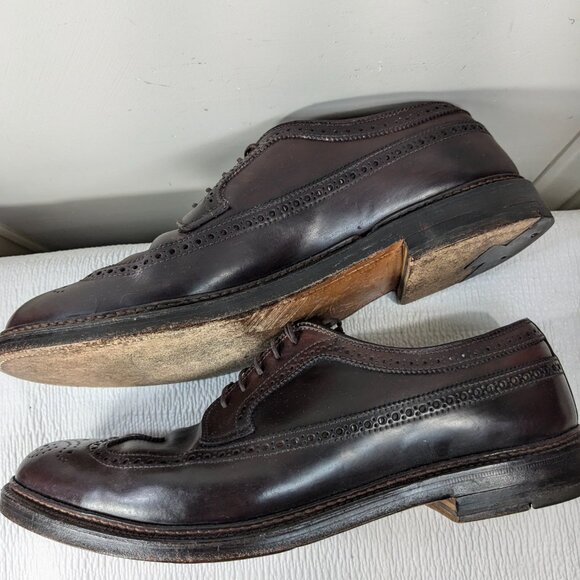 Alden‎ 975 Shell Cordovan Leather Men\'s sz 11.5 B/D Long Wing Blucher Shoes READ main image 6
